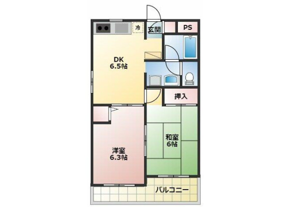2DK Apartment to Rent in Tokorozawa-shi Floorplan