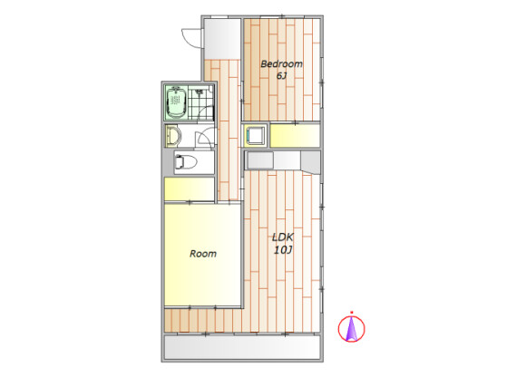 2LDK Apartment to Rent in Ota-ku Floorplan