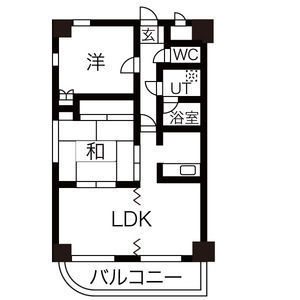 2LDK Mansion in Kaimei - Ichinomiya-shi Floorplan