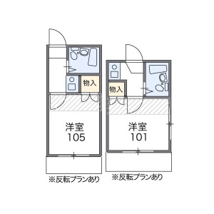 1K Apartment in Minamienokicho - Shinjuku-ku Floorplan