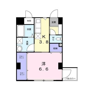 1K Mansion in Nishikanagawa - Yokohama-shi Kanagawa-ku Floorplan