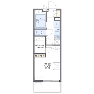 1K Mansion in Ohiraki - Osaka-shi Fukushima-ku Floorplan