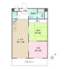 2LDK Apartment to Rent in Matsudo-shi Floorplan
