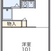 1K Apartment to Rent in Hamamatsu-shi Higashi-ku Floorplan