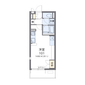 1R Mansion in Fujimicho - Higashimurayama-shi Floorplan