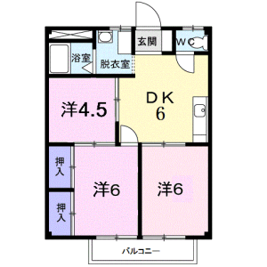 3DK Apartment in Haguro - Inuyama-shi Floorplan