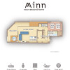 1LDK Serviced Apartment to Rent in Osaka-shi Fukushima-ku Floorplan