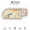 1LDK Serviced Apartment to Rent in Osaka-shi Fukushima-ku Floorplan