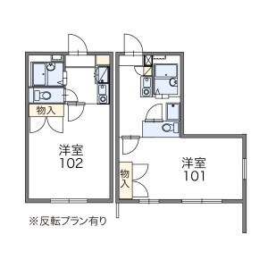 1K Apartment in Kikunodai - Chofu-shi Floorplan