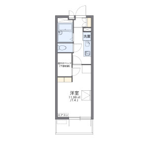 1K Mansion in Hishie - Higashiosaka-shi Floorplan