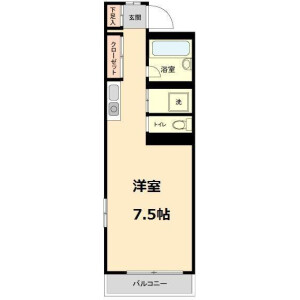 1R Mansion in Ikenohata - Taito-ku Floorplan
