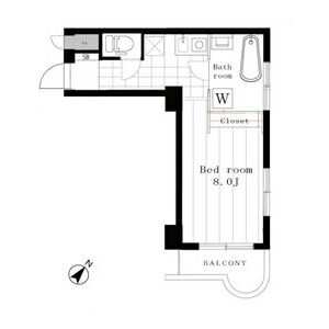 1R Mansion in Tomioka - Koto-ku Floorplan