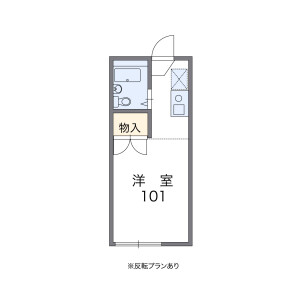 1K Mansion in Yashirodai - Nagoya-shi Meito-ku Floorplan