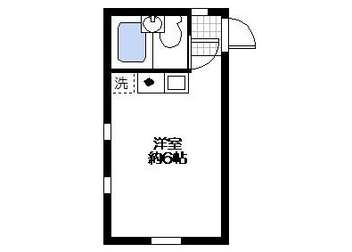 1R Apartment to Rent in Yokohama-shi Tsurumi-ku Floorplan