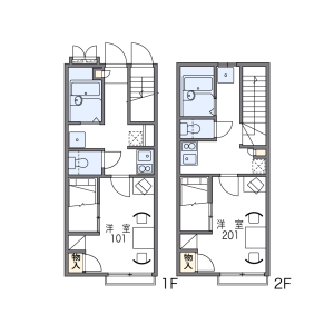 1K Apartment in Kumochicho - Kobe-shi Chuo-ku Floorplan