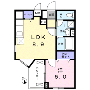 1LDK Mansion in Minamidai - Nakano-ku Floorplan