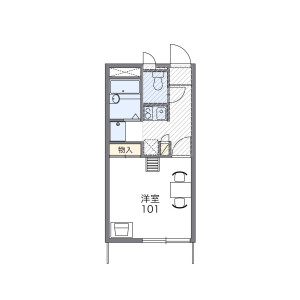 1K Apartment in Okudo - Katsushika-ku Floorplan