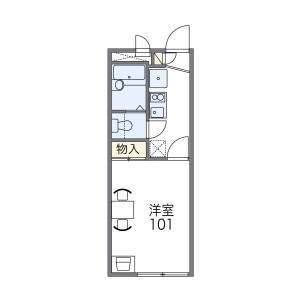 1K Apartment in Uozakiminamimachi - Kobe-shi Higashinada-ku Floorplan