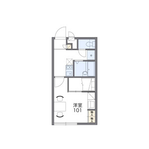 1K Apartment in Miyauchi - Hatsukaichi-shi Floorplan