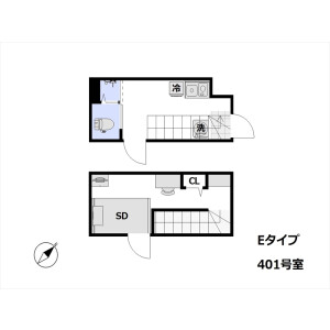 1R Mansion in Higashigotanda - Shinagawa-ku Floorplan