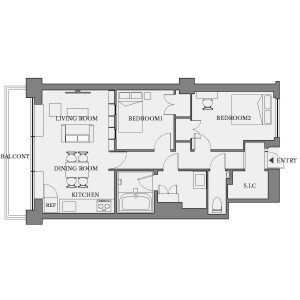 2LDK Apartment in Shimomeguro - Meguro-ku Floorplan