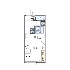 1K Apartment in Nakawakura - Matsudo-shi Floorplan