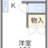 神户市西区出租中的1K公寓 房屋布局