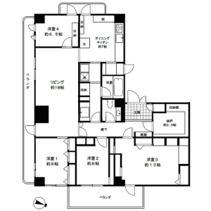 4LDK Mansion in Sendagi - Bunkyo-ku Floorplan