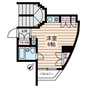 1R Mansion in Kaga - Itabashi-ku Floorplan