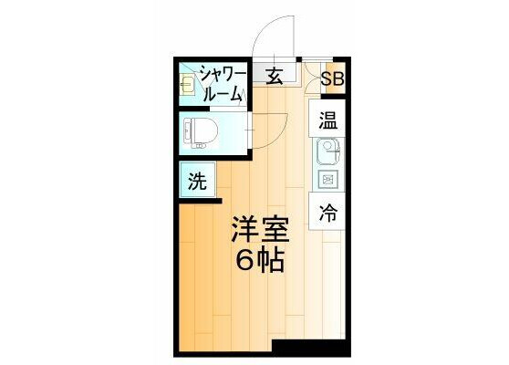 1R Apartment to Rent in Ota-ku Floorplan