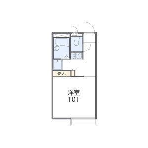1K Apartment in Kuzume - Kuki-shi Floorplan