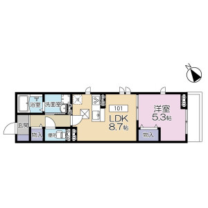 1LDK Apartment in Wakabayashi - Setagaya-ku Floorplan