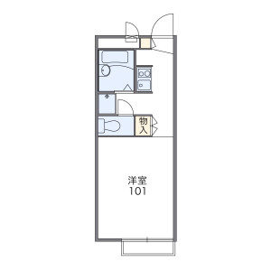1K Mansion in Higashikaigan kita - Chigasaki-shi Floorplan