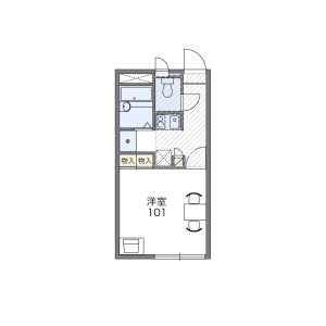 1K Apartment in Higashidori nakamachi - Akita-shi Floorplan