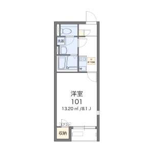 1K Apartment in Sugawara - Kitakyushu-shi Tobata-ku Floorplan