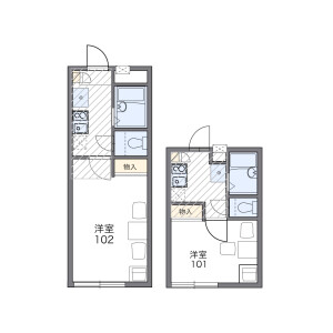 板桥区高島平-1K公寓 楼层布局