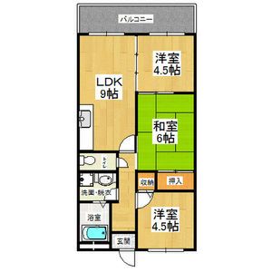 3LDK Mansion in Fukumanjicho minami - Yao-shi Floorplan