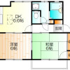 橫濱市港北區出租中的2DK公寓 房間格局