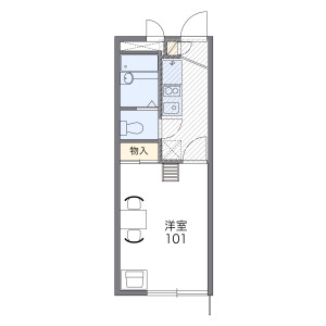 1K Apartment in Tatsunodai - Zama-shi Floorplan