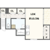 2LDK Apartment to Rent in Osaka-shi Kita-ku Floorplan