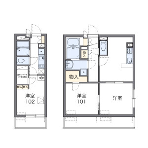 1K Apartment in Aioi - Sagamihara-shi Chuo-ku Floorplan