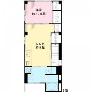 1LDK Mansion in Shirokane - Minato-ku Floorplan