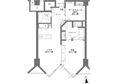 1LDK Apartment to Buy in Minamitsuru-gun Fujikawaguchiko-machi Floorplan