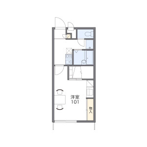 1K Apartment in Asahimachi - Iwakuni-shi Floorplan