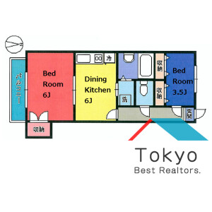 2DK Mansion in Momoi - Suginami-ku Floorplan