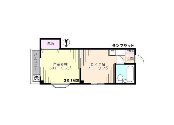 1DK Apartment to Rent in Toshima-ku Floorplan