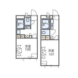 1K Apartment in Tsugiya - Amagasaki-shi Floorplan