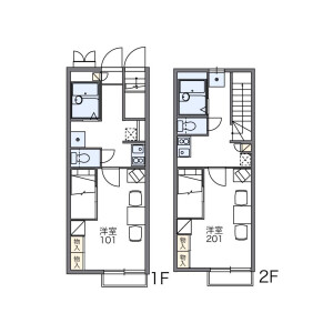 1K Apartment in Matsuzaki - Fukuoka-shi Higashi-ku Floorplan
