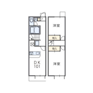 2DK Apartment in Miyuki higashimachi - Neyagawa-shi Floorplan