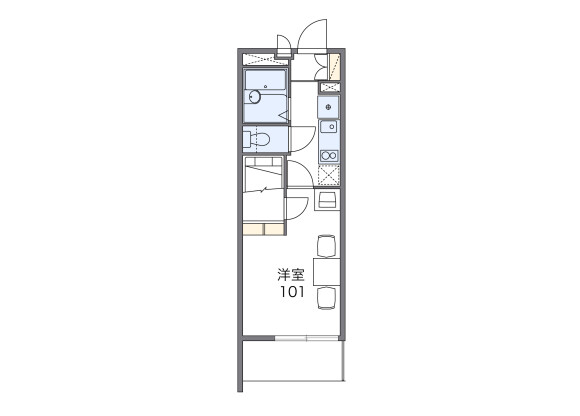 1K Apartment to Rent in Nagoya-shi Moriyama-ku Floorplan